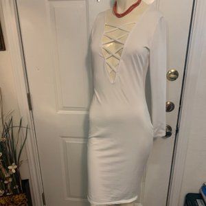 White bodycon dress